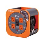 25 ft. 16/3 Extension Cord Storage Reel with 4 Grounded Outlets and Overload Reset Button