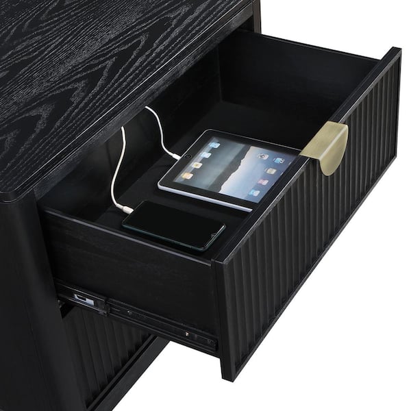 Coaster Brookmead Black 2-Drawer 28.25 in. W Nightstand
