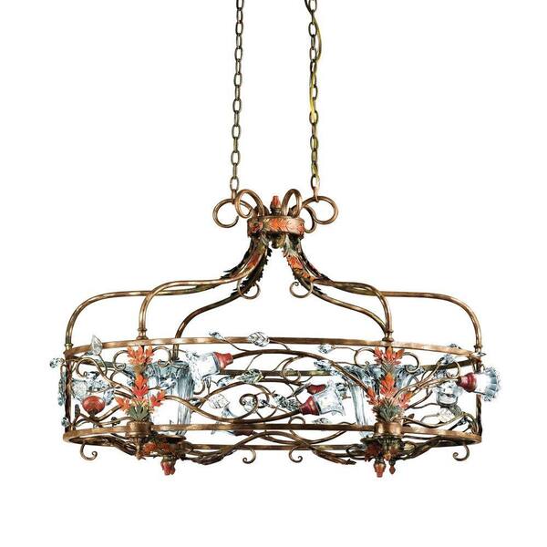 Eurofase Calista Collection 10-Light Russett Hanging Chandelier