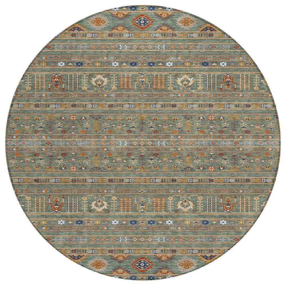 Chantille Machine Washable Indoor/Outdoor Abstract ACN2244 Sage 8 ft. x 8 ft. Area Rug price history on PriceWatchPro