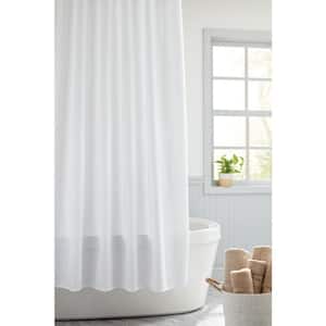 71 in. x 74 in. White Fabric InstaCurtain