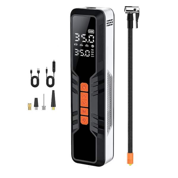 10000mAh Portable Power Bank with Tire Inflator Portable Air Compressor for Car Tires, Motorcycle and Ball