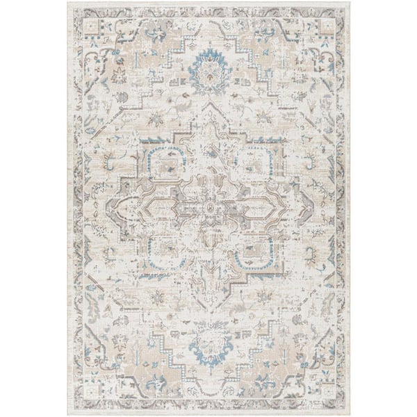 Artistic Weavers Leatha Cream 5 ft. x 7 ft. Indoor Machine-Washable Area Rug