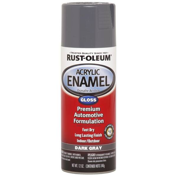 Rust-Oleum Automotive 12 oz. Dark Gray Gloss Acrylic Enamel Spray Paint (6-Pack)