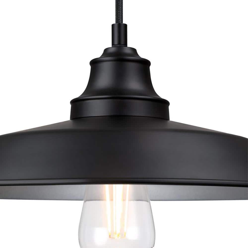 Matte Black Vintage Industrial Metal Pendant Light