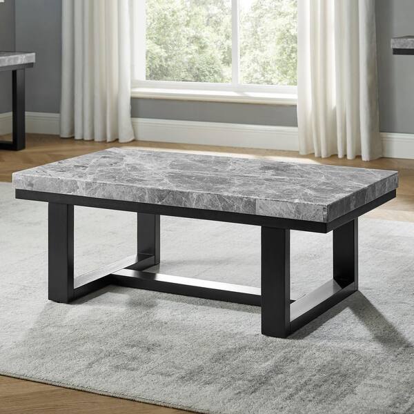 Stanley Grey Marble Coffee Table w/ Storage Made in Italy Contemporary –  buy online on NY Furniture Outlet