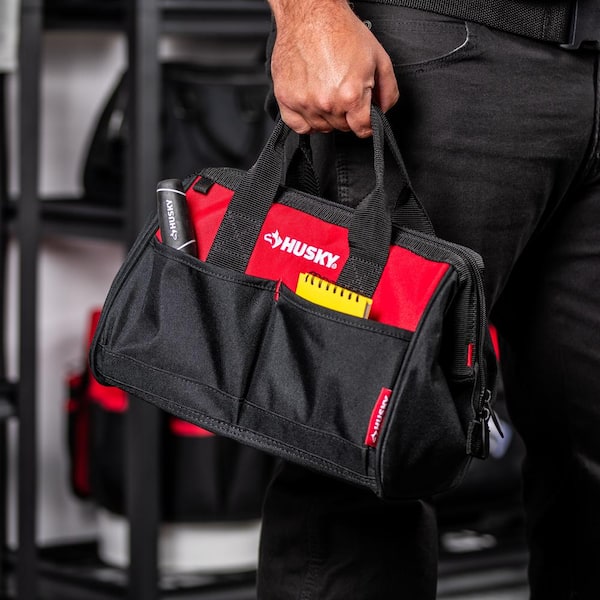 Husky 18 in. Rolling Tool Bag with 18 in. and 12 in. Tool Bags