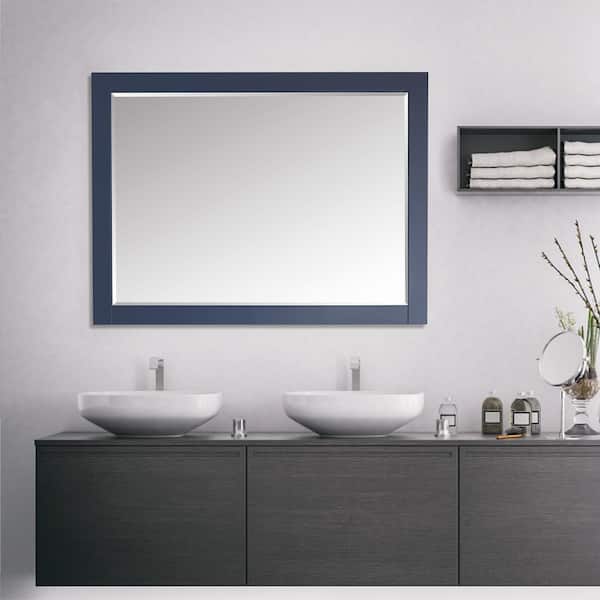 Vader Openbaren Zonsverduistering Altair Ivy 48 in. W x 36 in. H Rectangular Wood Framed Wall Bathroom Vanity  Mirror in Royal Blue 531048-MIR-RB - The Home Depot