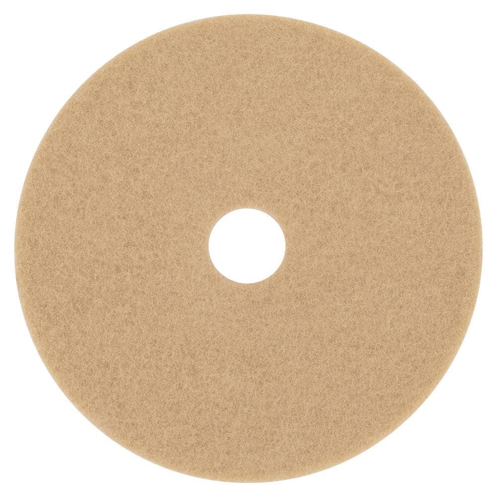 Ultra High-Speed Floor Burnishing Pads 3400, 20 in. Dia, Tan, (5-Carton)
