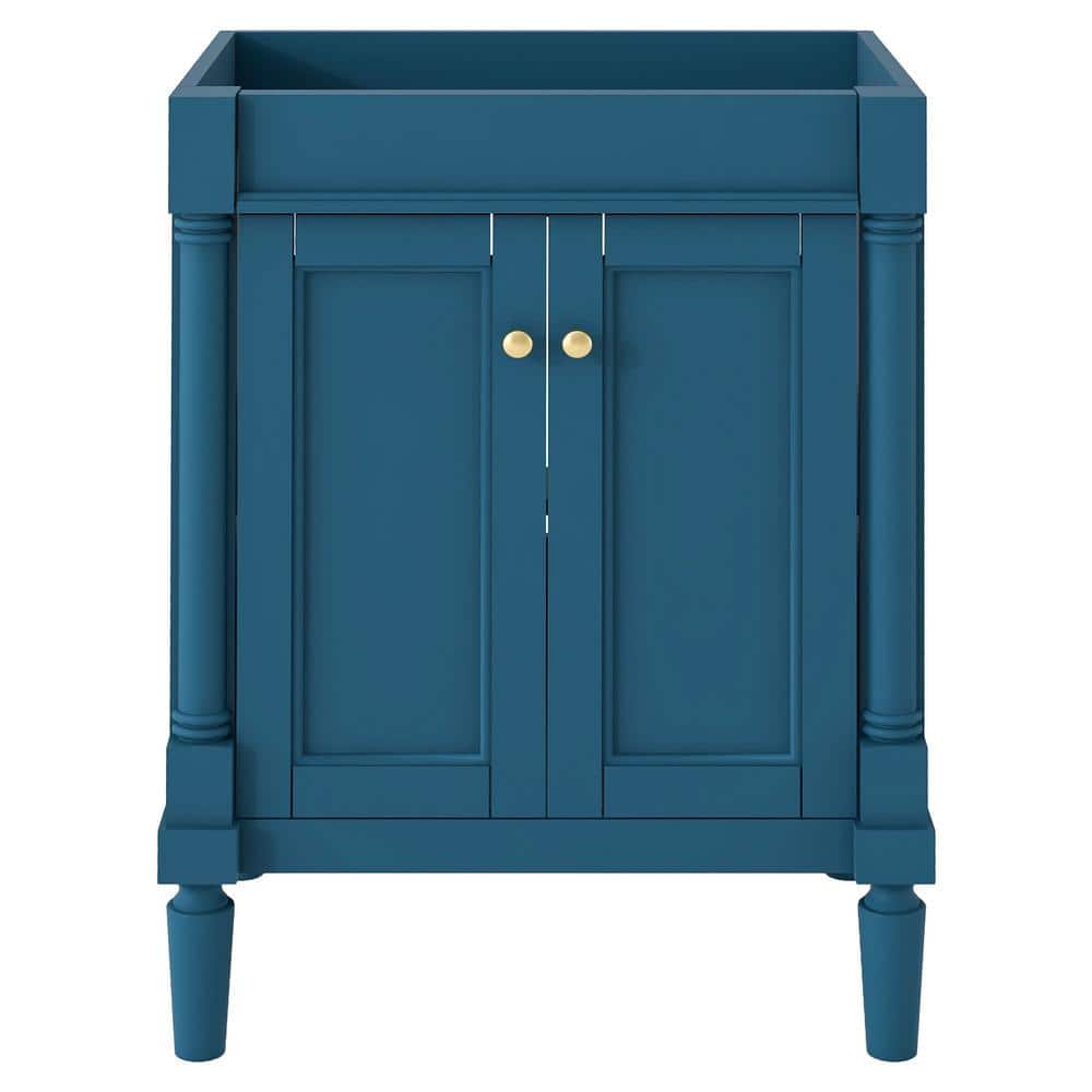 24 in. W x 18 in. D x 34 in. H Bath Vanity Cabinet without Top in Blue with