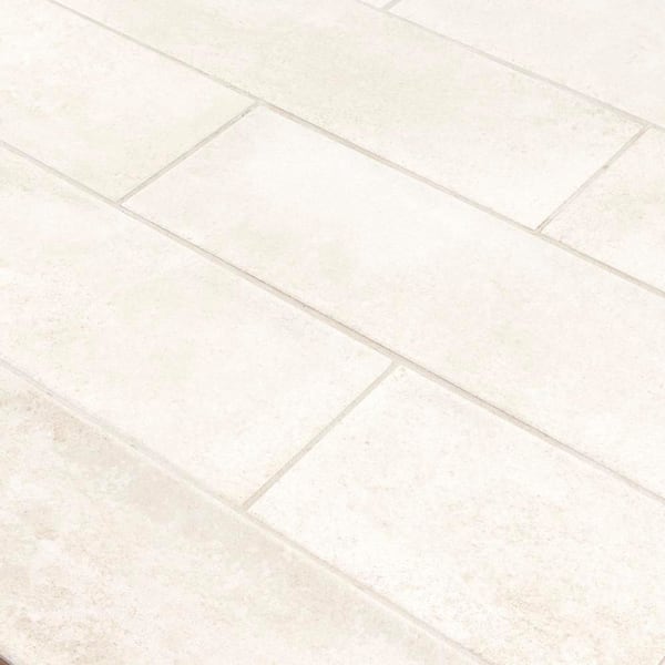 Jeffrey Court Lumi Cream 4 in. x 12 in. Glossy Rectangle Ceramic
