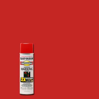 Rust-Oleum Industrial Choice 17 oz. M1600 Fluorescent Red Inverted Marking  Spray Paint (Case of 12) 1662838V - The Home Depot