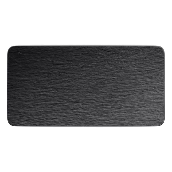 13.75 in. x 7 in. wide x. 5 in. H Rectangular Black Manufacture Rock Large Rectangular Serving Plate
