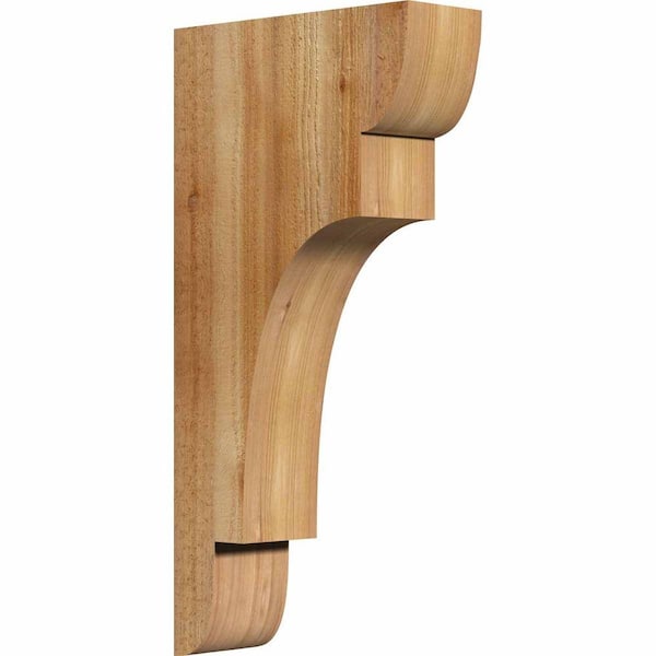 Ekena Millwork 4 in. x 12 in. x 24 in. Western Red Cedar New Brighton Rough Sawn Corbel