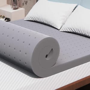 Medium 3 in. Queen Bamboo Charcoal Memory Foam Mattress Topper