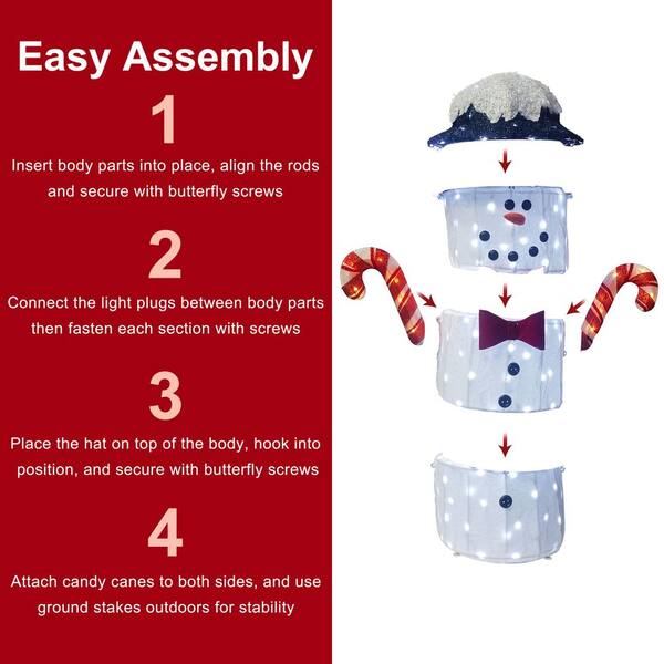 Puleo International 3 ft. Marshmallow Man with 146 White LED