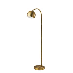 Emerson 59 in. Antique Brass Floor Lamp