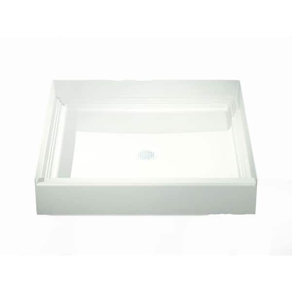 Aquatic Composite 36 in. x 36 in. Single Threshold Center Drain Shower Pan in White