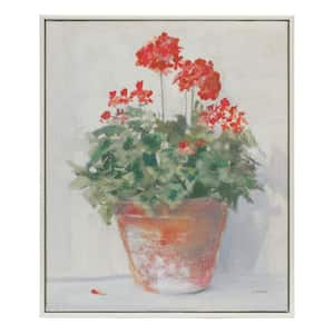 10.5 in. x 12.5 in. White, Brown, Red and Flower Framed Wall Art 2-Piece