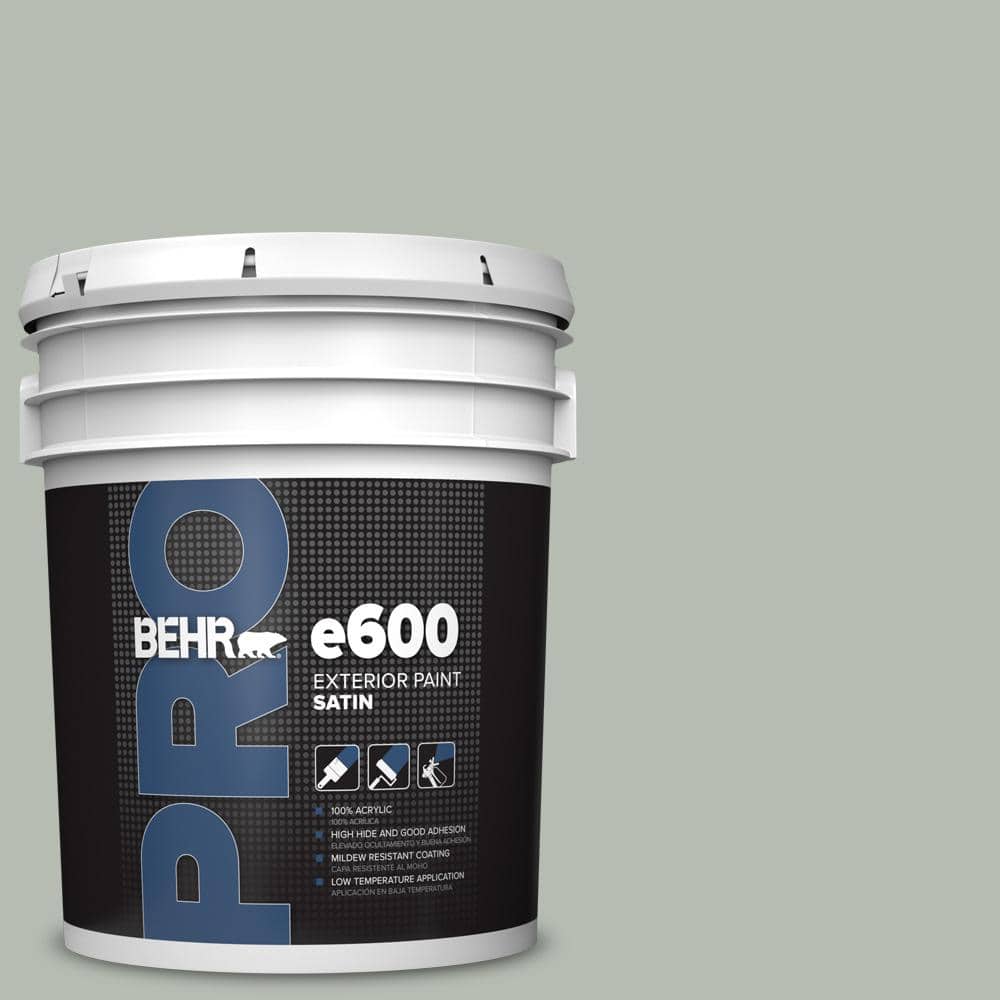 BEHR PRO 5 gal. HDCAC21 Keystone Gray Satin Exterior Paint PR64005 The Home Depot