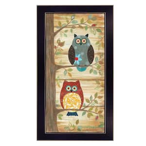 Two Wise Owls by Unknown 1 Piece Framed Graphic Print Animal Art Print 11 in. x 20 in. .