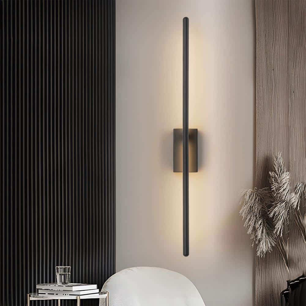 Stiner 23.6 in. 1-Light Modern Black Linear Rotatable Integrated LED 3000K Warm Light Bathroom Vanity Light price history on PriceWatchPro