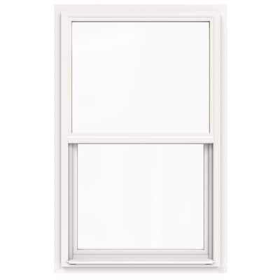 30 in. x 48 in. V-4500 Series White Single-Hung Vinyl Window with Fiberglass Mesh Screen