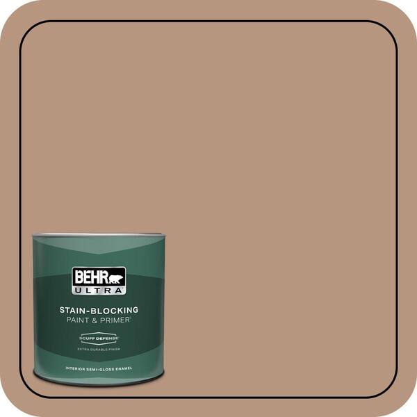 BEHR ULTRA 1 qt. #S220-4 Potters Clay Extra Durable Semi-Gloss Enamel Interior Paint & Primer
