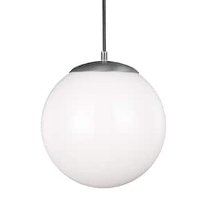 Hanging Globe 1-Light Satin Aluminum Pendant