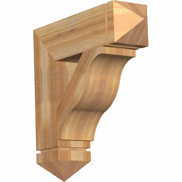 Ekena Millwork 6 in. x 24 in. x 24 in. Western Red Cedar Funston Arts and Crafts Rough Sawn