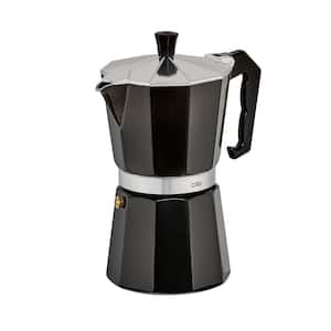 ''Classico'' 15 fl. oz. 6-Cup Black Cast Aluminum Espresso Maker