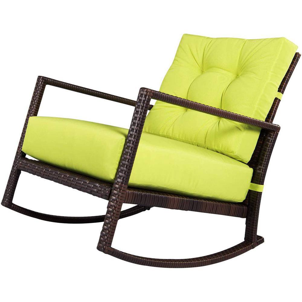 lime green rocking chair cushions