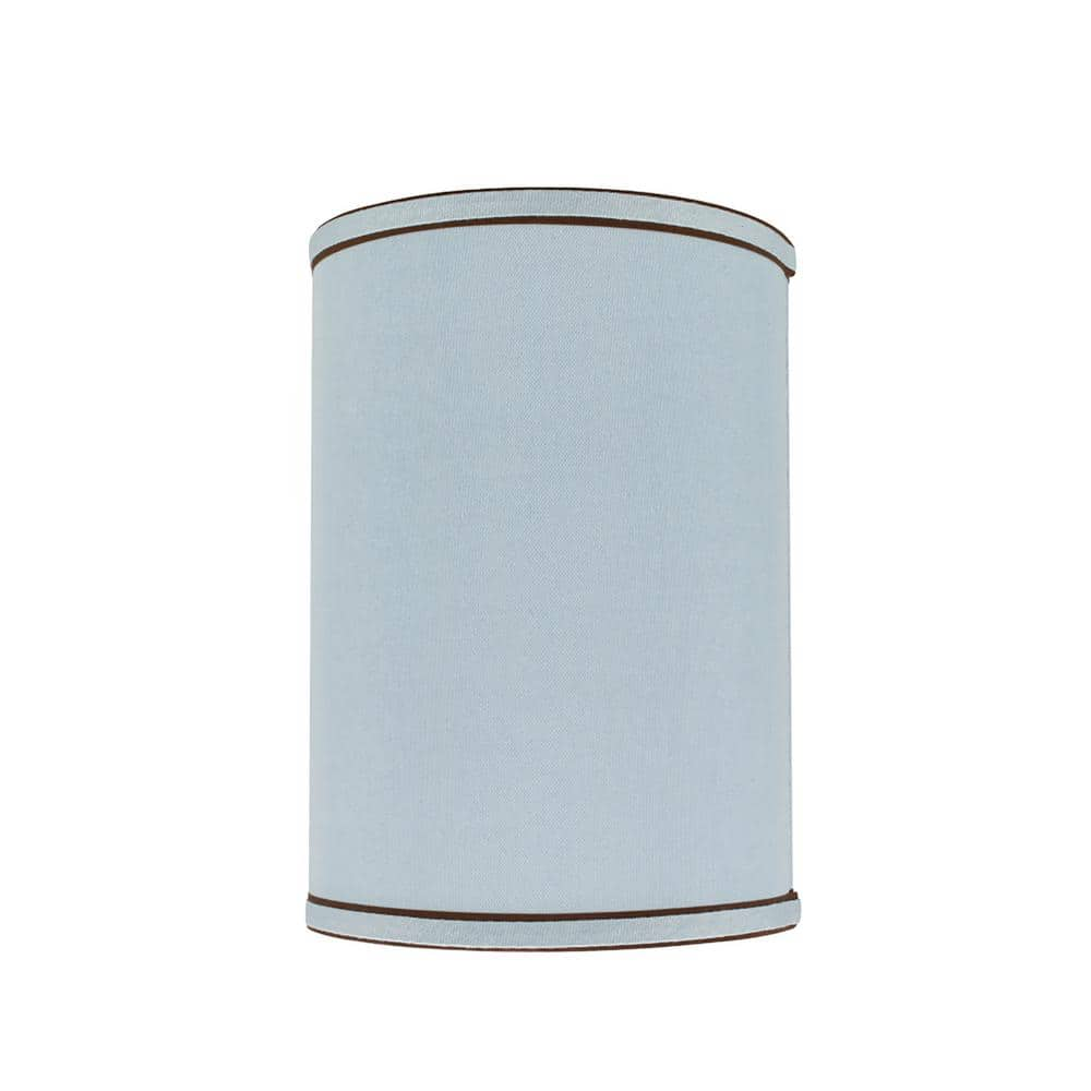 ProPlus 8 in. x 11 in. Light Blue Hardback Drum/Cylinder Lamp Shade