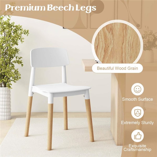 ダイニングチェア 1CREW CHAIR | CUSTOM | MEDIUM Costway White Beech Ergonomic Dining Chairs Set of 4 HCST02321