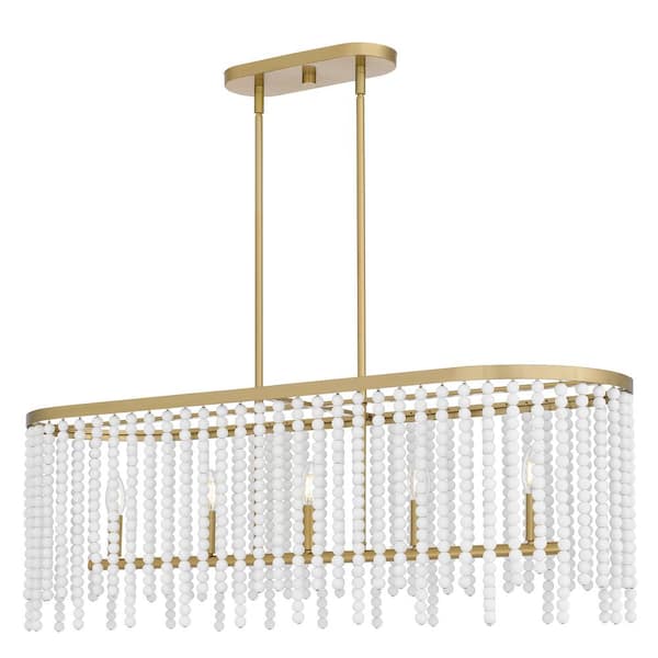 Apelle 5-Light Aged Brass Chandelier