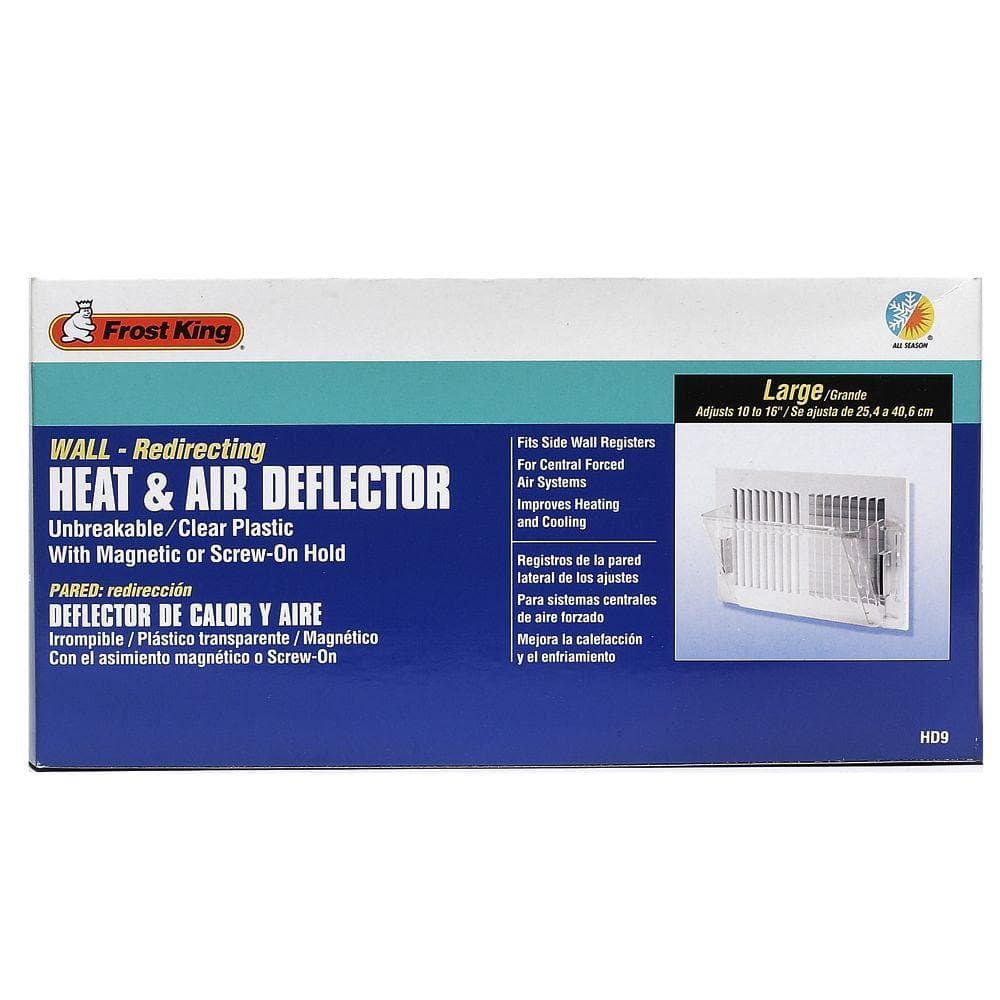 Plastic Sidewall Heat and Air Deflector 4-1/8" x 10-1/8" Clear Finish