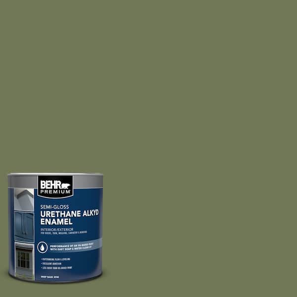 BEHR PREMIUM 1 qt. #BIC-56 Jalapeno Semi-Gloss Enamel Urethane Alkyd Interior/Exterior Paint