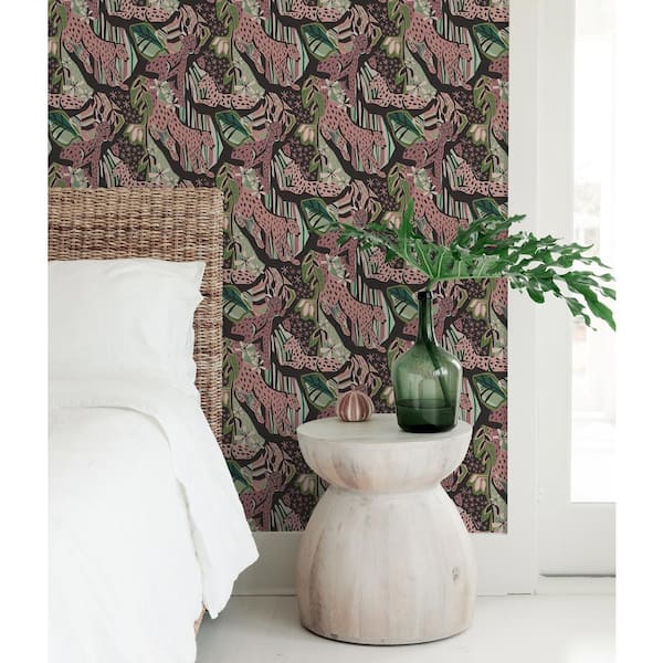 Plum Cat Nap Vinyl Matte Peel and Stick Wallpaper Roll