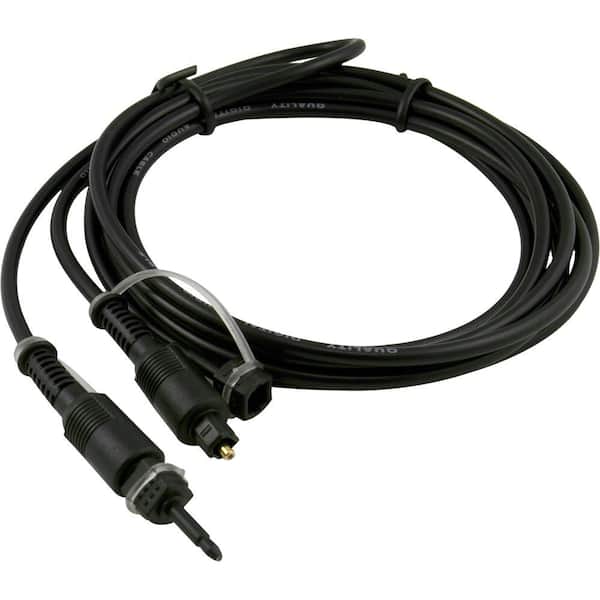 GE 6 ft. Black Digital Toslink Optical Cable