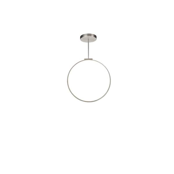 KUZCO Cirque 24 in. 1 Light 36-Watt Brushed Nickel Integrated LED Pendant Light