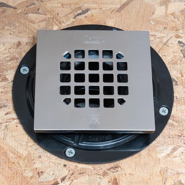 Shower Drain Cover, Brass Construction, 4-1/4 inches outside diameter  (Matte Black), 0.2 H 2.35 L 2.02 W - Harris Teeter