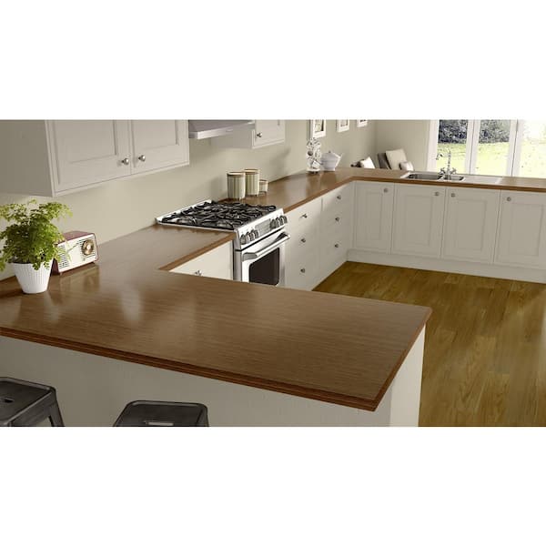 4 ft. x 8 ft. Laminate Sheet in Asian Sun with Premium Linearity Finish