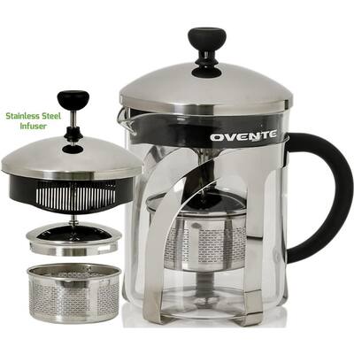 2.5-Cup (20 oz.) Glass Tea Maker with Removable Stainless Steel Infuser and Free Measuring Scoop