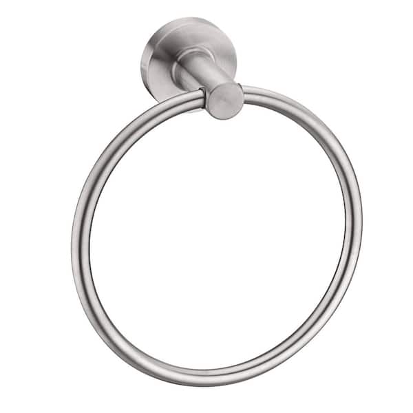 Ultra Faucets Kree Wall Mounted Towel Ring in Brushed Nickel
