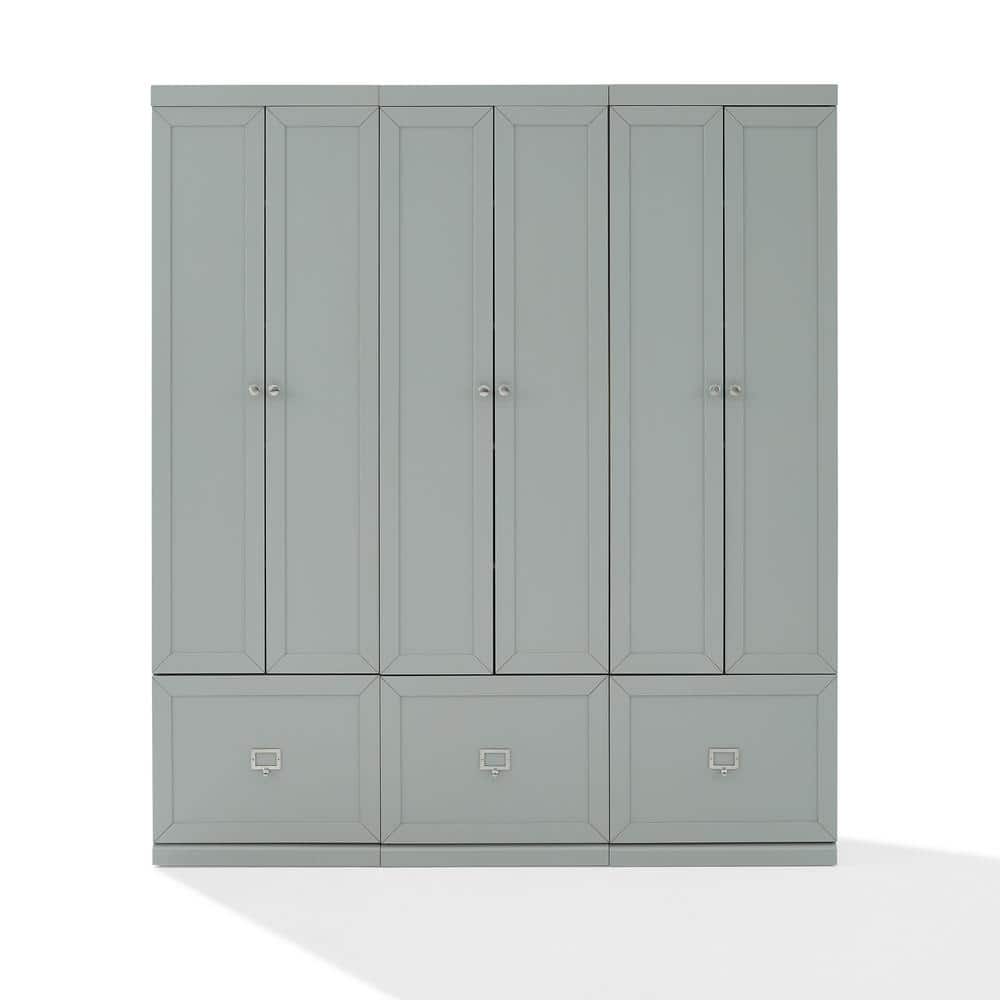 Harper Gray 3-Piece Modular Entryway Set with Pantry Closets