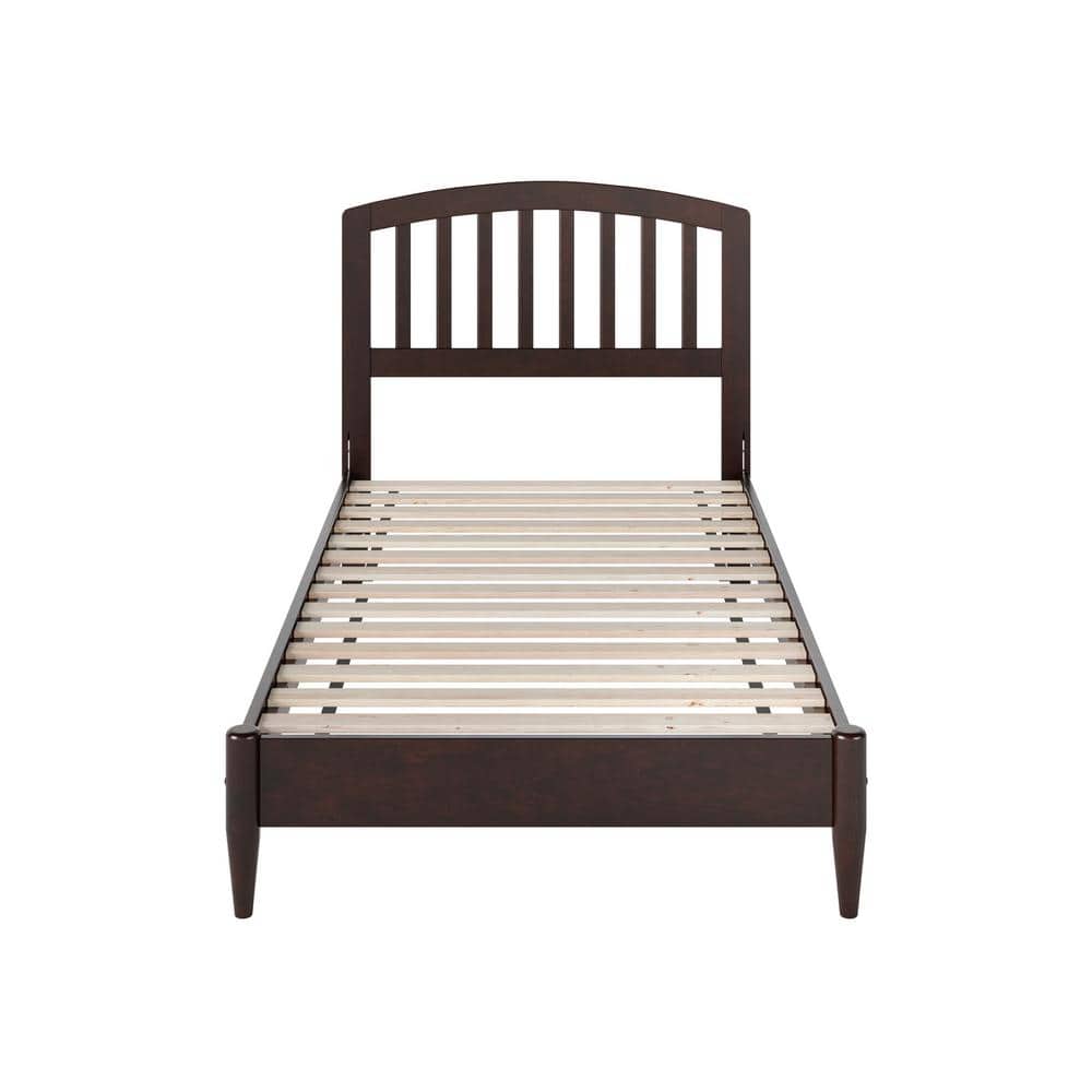 AFI Quincy Espresso Black Solid Wood Frame Twin Low Profile Platform