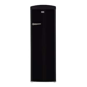 24 in. 11 cu. ft. 110V Frost Free Eco R600a Classic Retro Refrigerator in Black