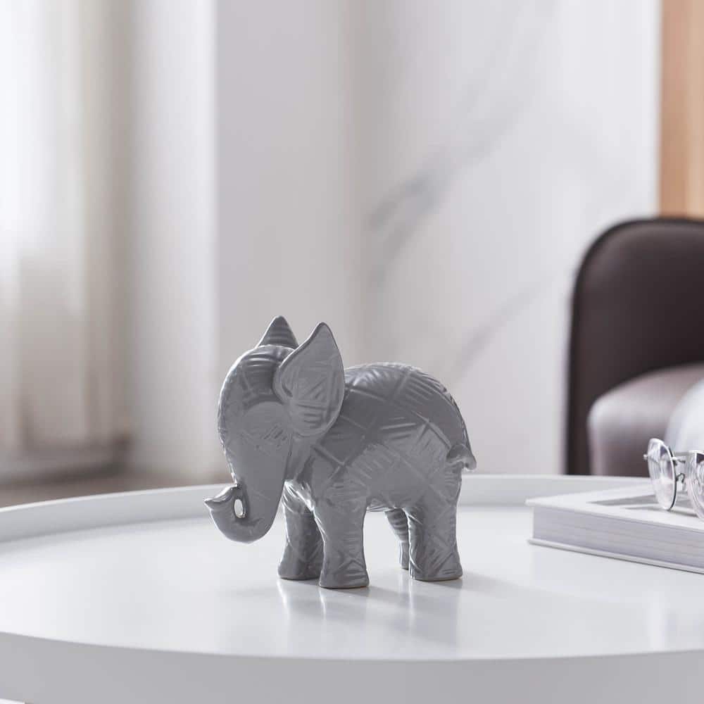 Textured Gray Large Elephant