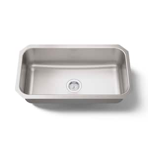 Ballad 32 in. Undermount Single Bowl 18 Gauge Stainless Steel Kitchen Sink Only