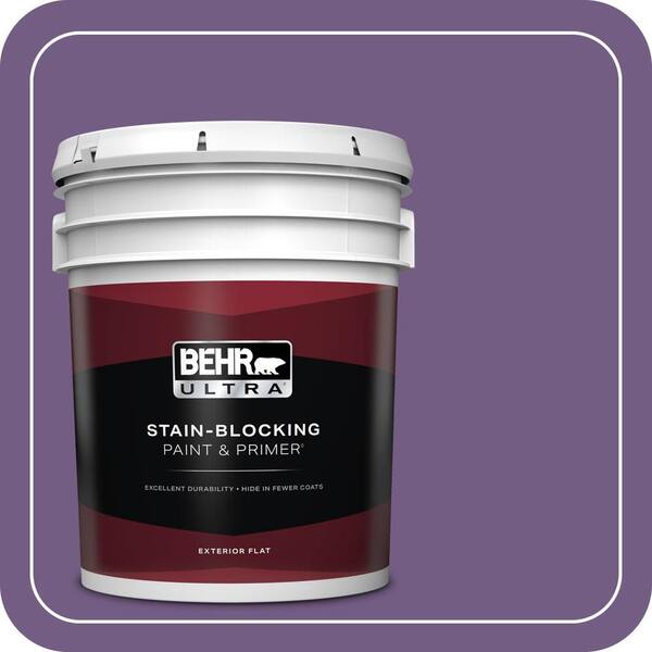 BEHR ULTRA 5 gal. #650B-7 Mystical Purple Flat Exterior Paint & Primer